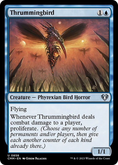 Thrummingbird - Commander Masters Magic: The Gathering trading card