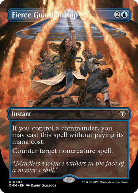 Fierce Guardianship (Borderless) - Commander Masters Magic: The Gathering trading card