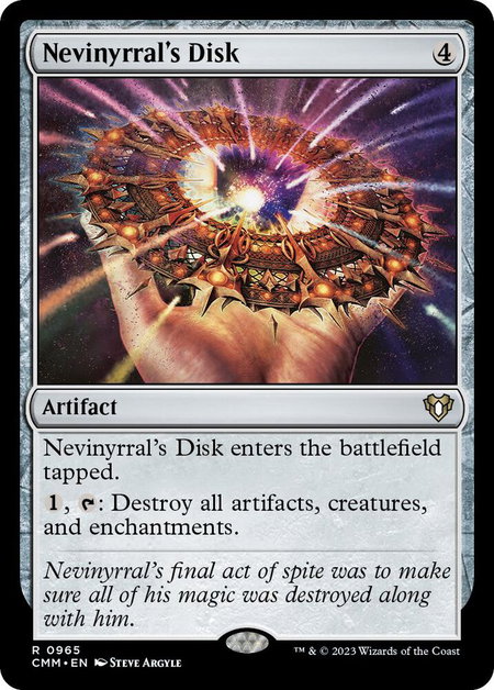 Nevinyrral's Disk - Commander Masters Magic: The Gathering trading card