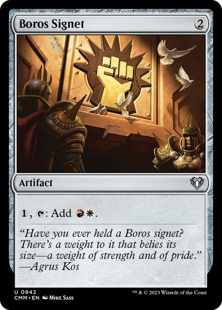 Boros Signet - Commander Masters Magic: The Gathering trading card