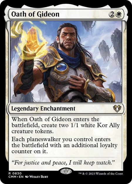 Oath of Gideon - Commander Masters Magic: The Gathering trading card