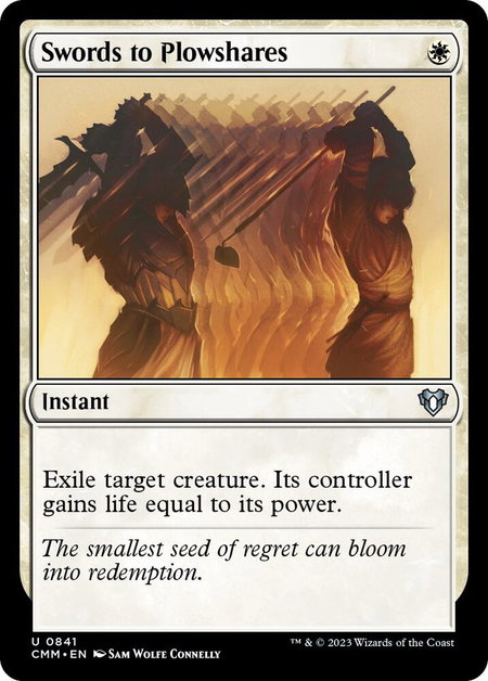 Swords to Plowshares - Commander Masters Magic: The Gathering trading card