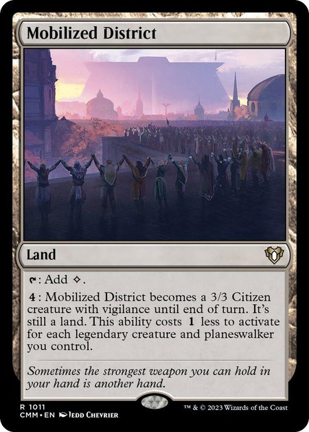 Mobilized District - Commander Masters Magic: The Gathering trading card