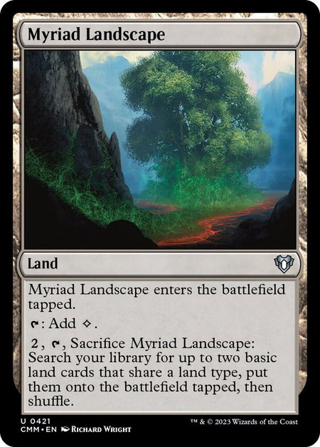 Myriad Landscape - Commander Masters Magic: The Gathering trading card