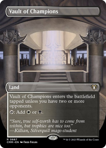 Vault of Champions (Borderless) - Commander Masters Magic: The Gathering trading card