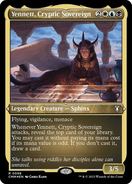 Yennett, Cryptic Sovereign (Foil Etched) - Commander Masters Magic: The Gathering trading card