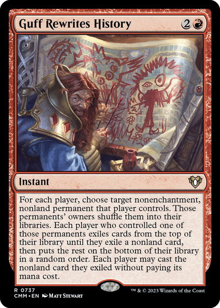 Guff Rewrites History - Commander Masters Magic: The Gathering trading card