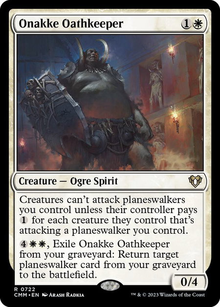 Onakke Oathkeeper - Commander Masters Magic: The Gathering trading card