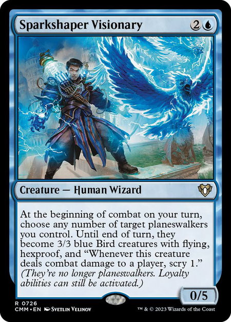 Sparkshaper Visionary - Commander Masters Magic: The Gathering trading card