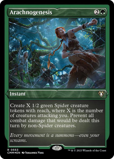 Arachnogenesis (Foil Etched) - Commander Masters Magic: The Gathering trading card