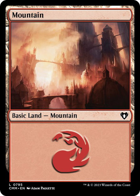 Mountain (0795) - Commander Masters Magic: The Gathering trading card