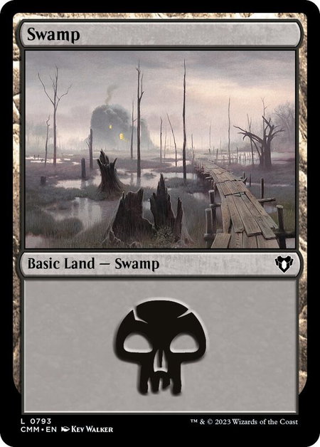 Swamp (0793) - Commander Masters Magic: The Gathering trading card