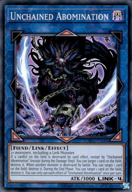 Unchained Abomination - OTS Tournament Pack 22 YuGiOh trading card
