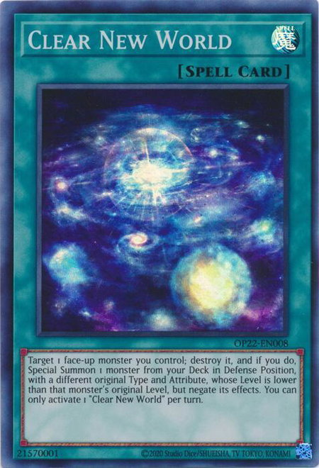Clear New World - OTS Tournament Pack 22 YuGiOh trading card