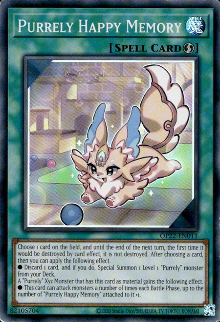 Purrely Happy Memory - OTS Tournament Pack 22 YuGiOh trading card