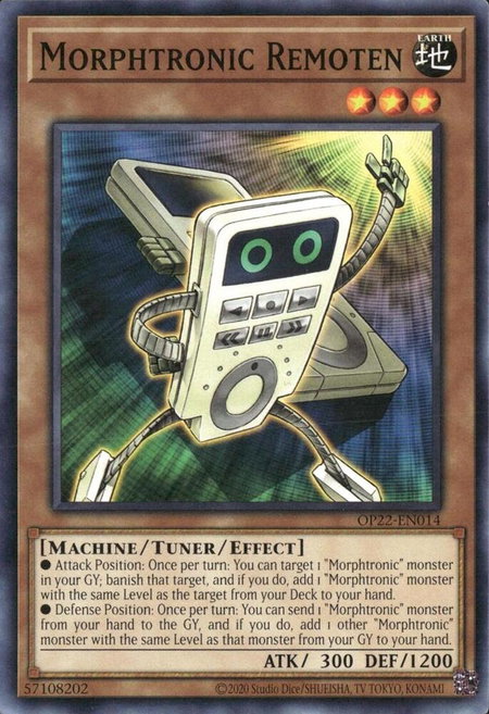 Morphtronic Remoten - OTS Tournament Pack 22 YuGiOh trading card