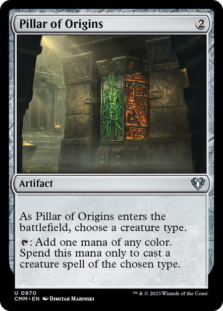 Pillar of Origins - Commander Masters Magic: The Gathering trading card