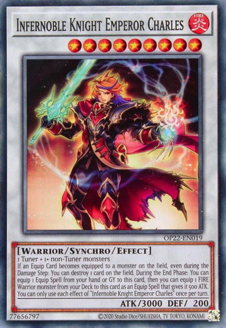 Infernoble Knight Emperor Charles - OTS Tournament Pack 22 YuGiOh trading card
