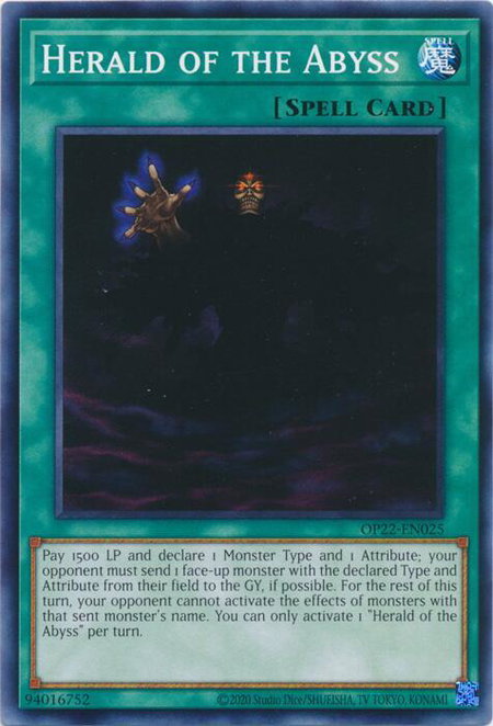 Herald of the Abyss - OTS Tournament Pack 22 YuGiOh trading card