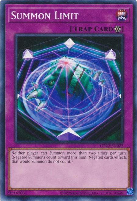 Summon Limit - OTS Tournament Pack 22 YuGiOh trading card