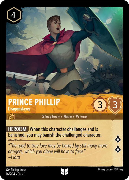 Prince Phillip - Dragonslayer - The First Chapter Disney Lorcana trading card
