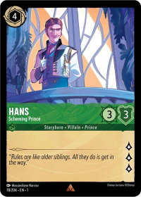 Hans - Scheming Prince - The First Chapter (1) #78/204 - Rare Disney Lorcana Trading Card