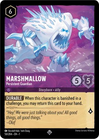 Marshmallow - Persistent Guardian - The First Chapter (1) #50/204 - Super Rare Disney Lorcana Trading Card