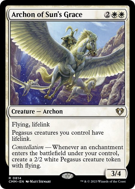 Archon of Sun's Grace - Commander Masters Magic: The Gathering trading card