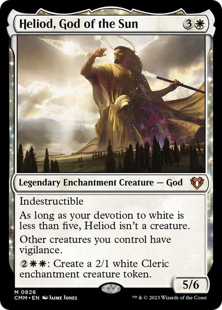 Heliod, God of the Sun - Commander Masters Magic: The Gathering trading card