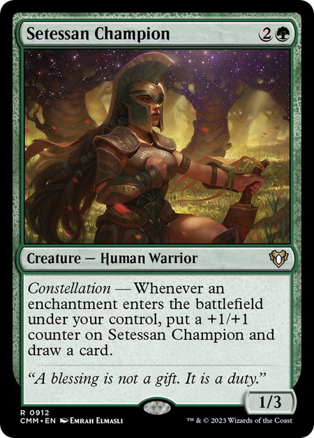 Setessan Champion - Commander Masters Magic: The Gathering trading card