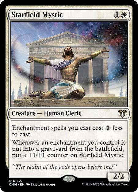 Starfield Mystic - Commander Masters Magic: The Gathering trading card