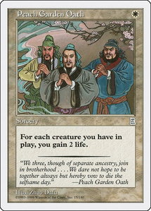 Peach Garden Oath - Portal Three Kingdoms (PTK) #15 - Uncommon Magic: The Gathering Trading Card