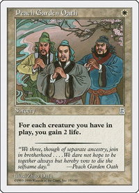 Peach Garden Oath - Portal Three Kingdoms (PTK) #15 - Uncommon Magic: The Gathering Trading Card