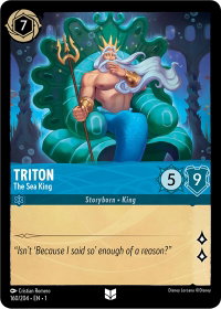 Triton - The Sea King - The First Chapter (1) #160/204 - Uncommon Disney Lorcana Trading Card