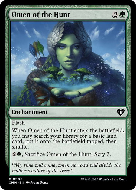 Omen of the Hunt - Commander Masters Magic: The Gathering trading card
