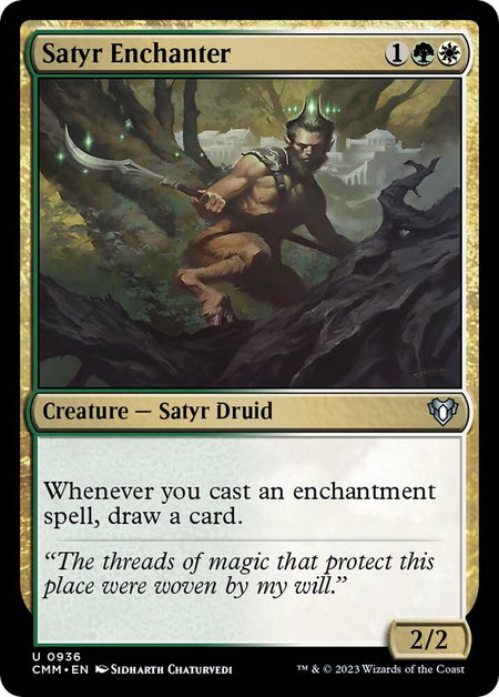 Satyr Enchanter - Commander Masters Magic: The Gathering trading card