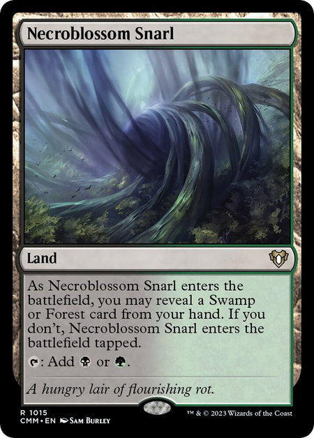 Necroblossom Snarl - Commander Masters Magic: The Gathering trading card
