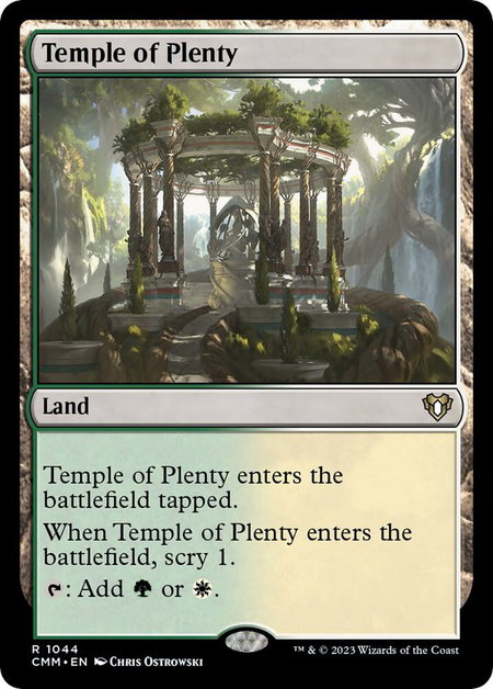 Temple of Plenty - Commander Masters Magic: The Gathering trading card