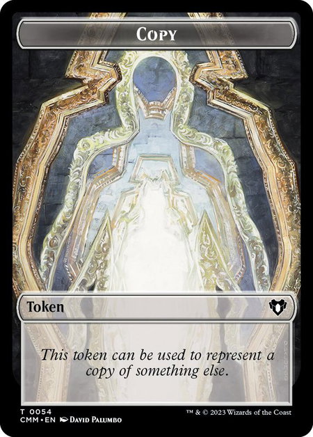 Copy (0054) // Angel Double-Sided Token - Commander Masters Magic: The Gathering trading card