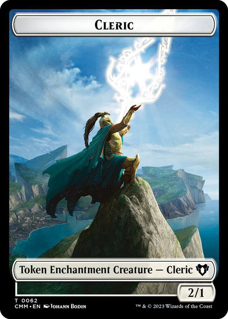 Cleric // Cat Beast Double-Sided Token - Commander Masters Magic: The Gathering trading card