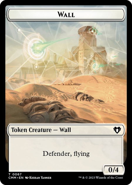 Wall // Kor Ally Double-Sided Token - Commander Masters Magic: The Gathering trading card
