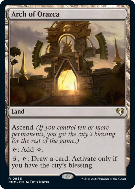 Arch of Orazca - Commander Masters Magic: The Gathering trading card
