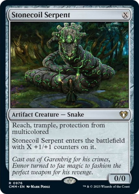 Stonecoil Serpent - Commander Masters Magic: The Gathering trading card