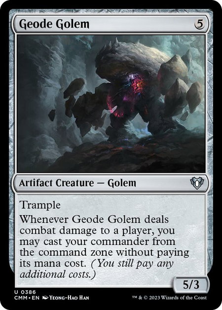 Geode Golem - Commander Masters Magic: The Gathering trading card