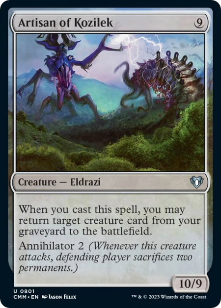 Artisan of Kozilek - Commander Masters Magic: The Gathering trading card