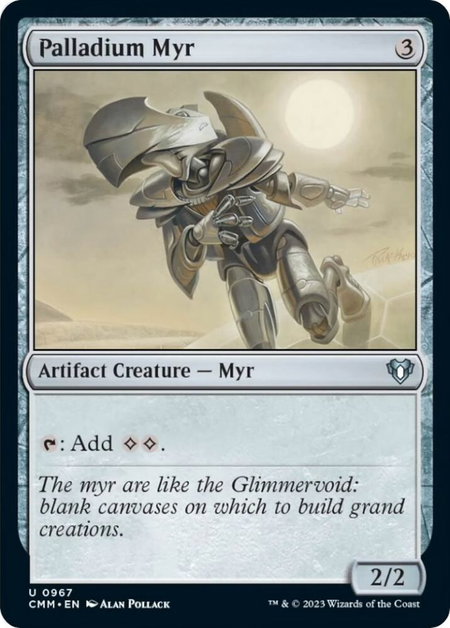 Palladium Myr - Commander Masters Magic: The Gathering trading card
