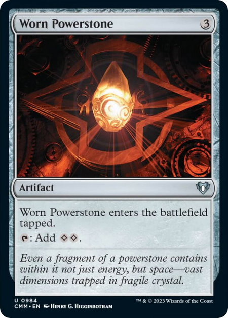 Worn Powerstone - Commander Masters Magic: The Gathering trading card