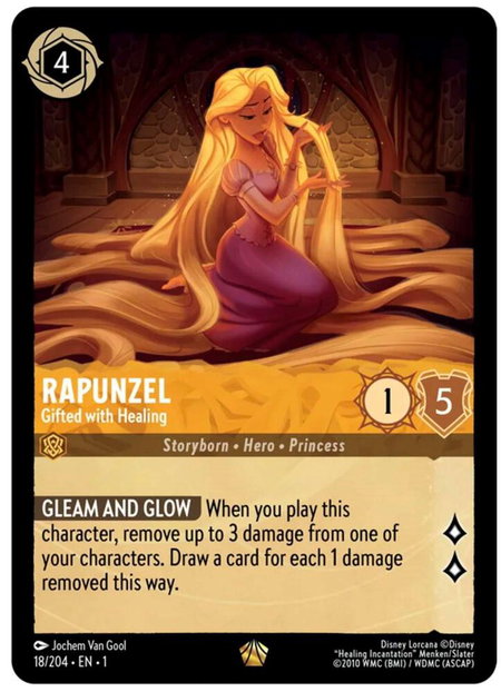 Rapunzel - Gifted with Healing - The First Chapter Disney Lorcana trading card