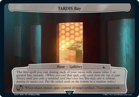 TARDIS Bay - Planechase: Universes Beyond: Doctor Who Magic: The Gathering trading card