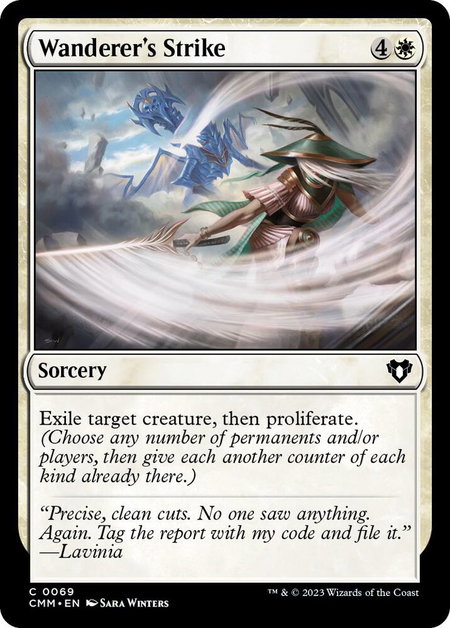Wanderer's Strike - Commander Masters Magic: The Gathering trading card